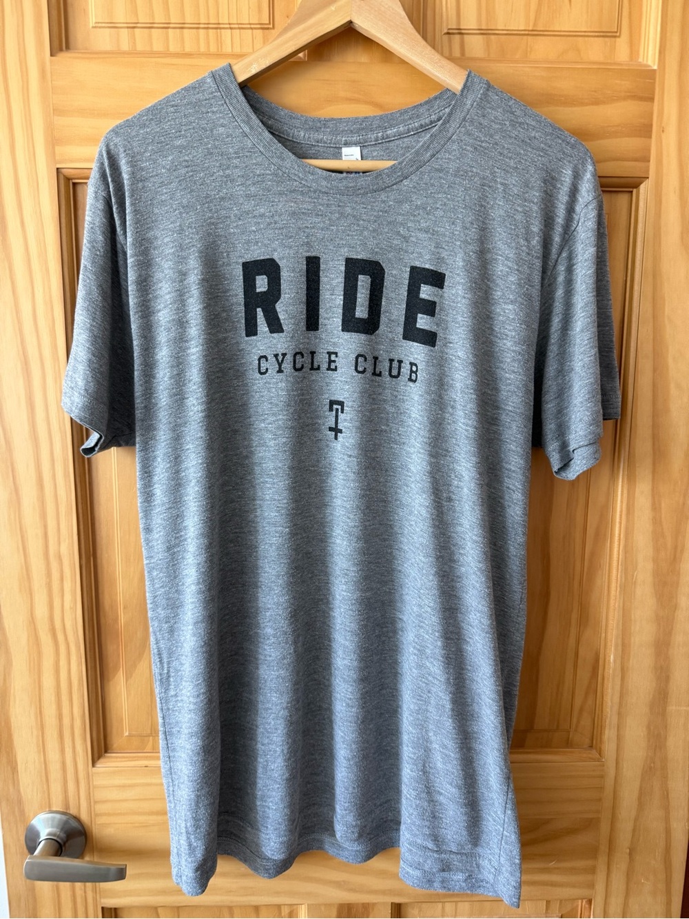 American Apparel Gray "RIDE Cycle Club" Short Sleeve Tee